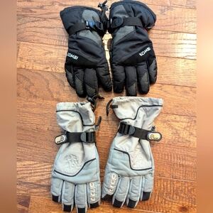 Kombi Black and DROP Gray Winter Gloves Lot FitS XL Youth Or Adult S
